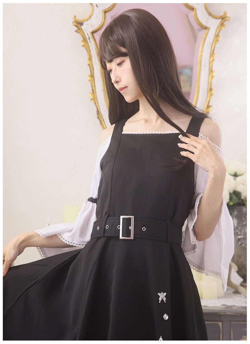 最短即日出荷】スクエアドレープの上品蝶々ワンピース＊Favorite