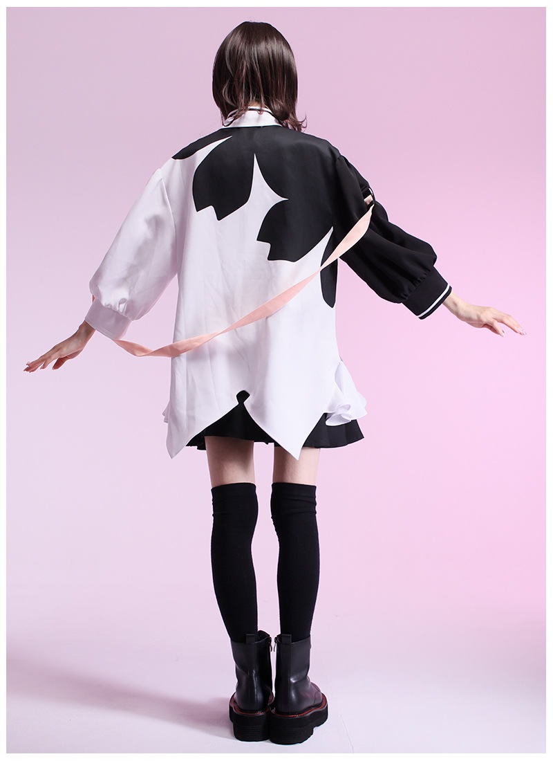 【ユニセックス☆花柄の刺しゅうがcute♡】HERMES Tシャツ 最短即日出荷】桜モチーフの襟シャツ|Favoriteオリジナル シャツ