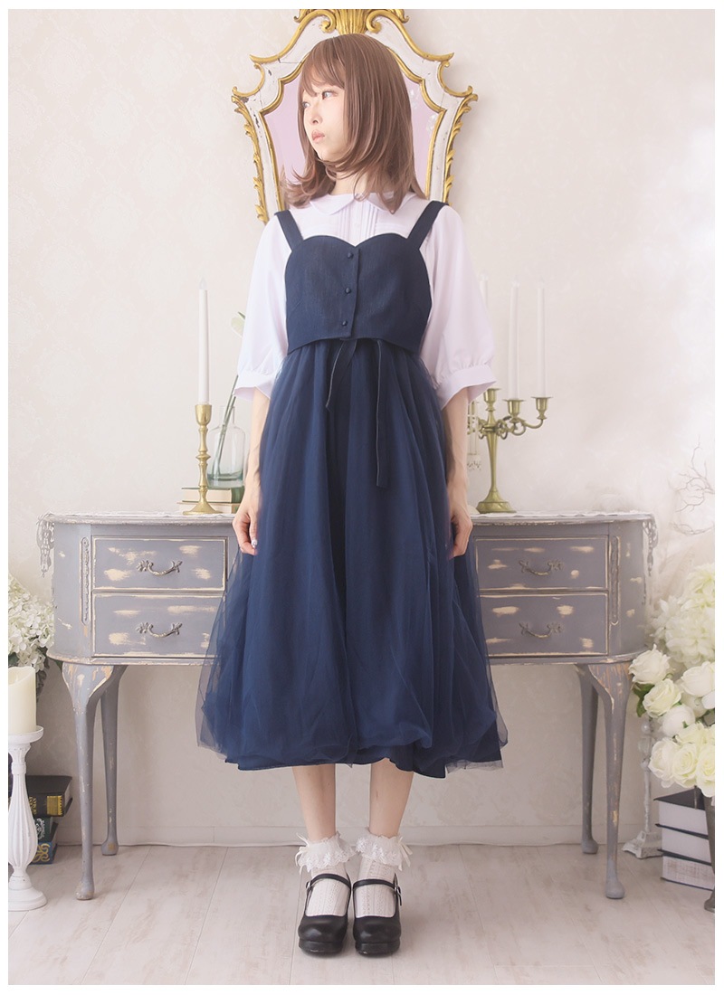 【未使用含む】ハンドメイド ワンピース＆スカート＆ポシェット等8点セット 全部選べる福袋対象商品》【最短即日出荷】デニムビスチェと2層