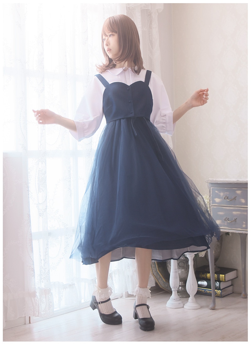 全部選べる福袋対象商品》【最短即日出荷】デニムビスチェと2層