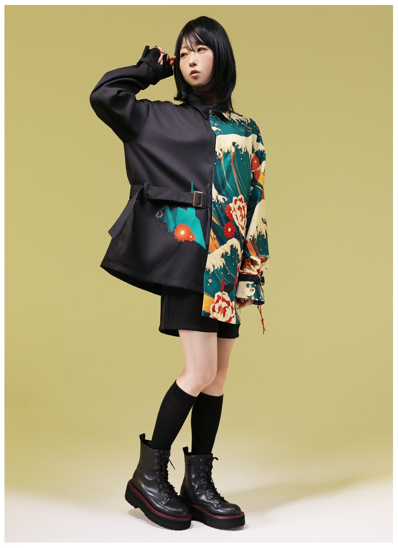 rei55 rin TTAGGG ダブルブレストセットアップ 、柄シャツ 鶴ノ片がわシャツ ｜ Favoriteオリジナル
