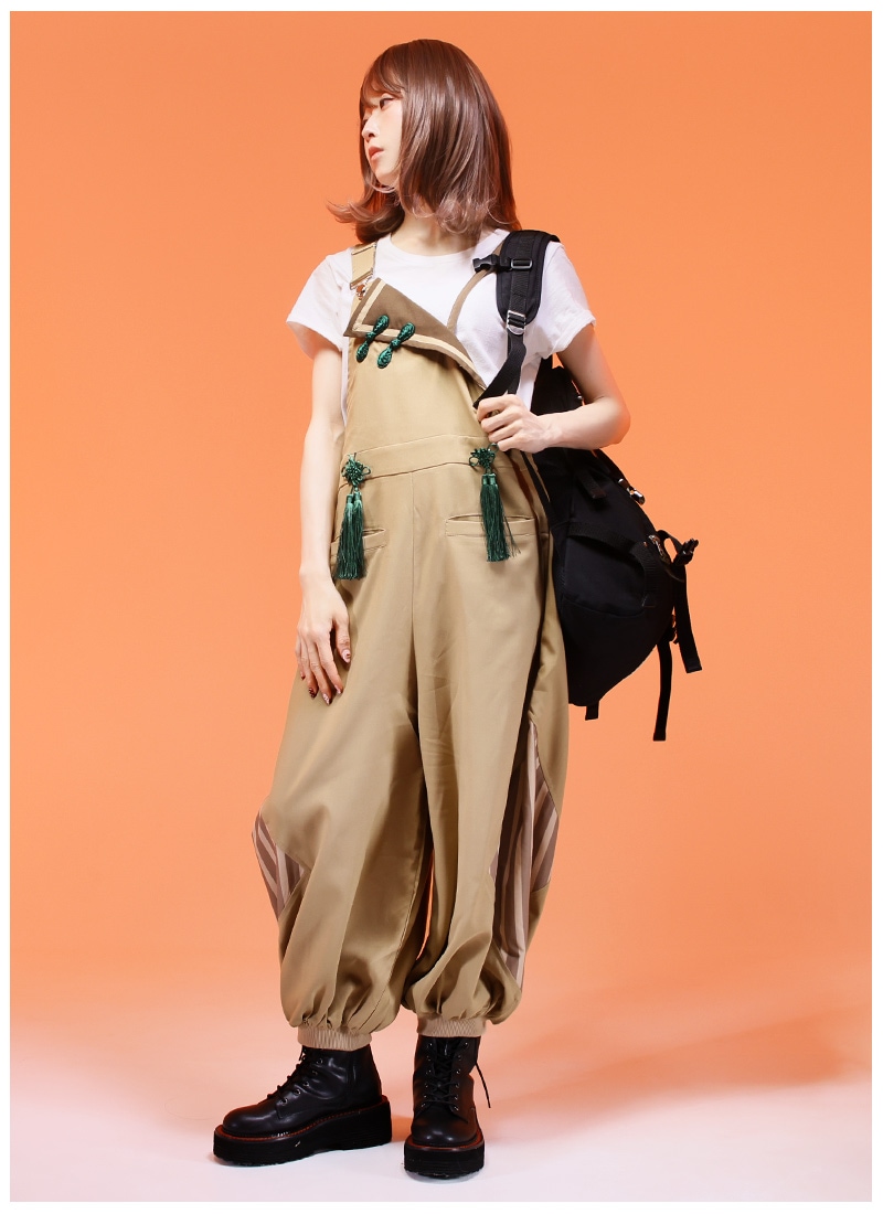 サロペット ユニセックス チャイナ セーラー ゆったり楽ちん