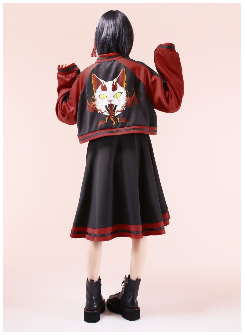 形代アクセ付きスカジャン風妖怪モチーフワンピース ｜ Favorite