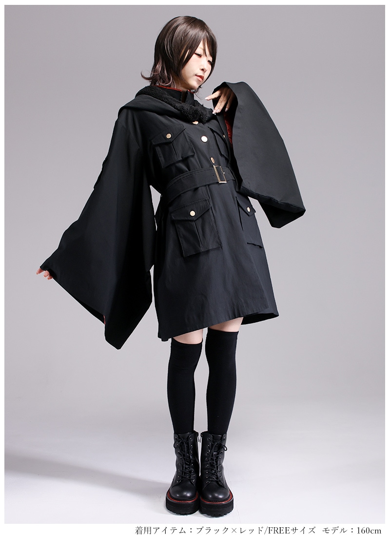 軍服風和袖モッズコート ｜ Favorite