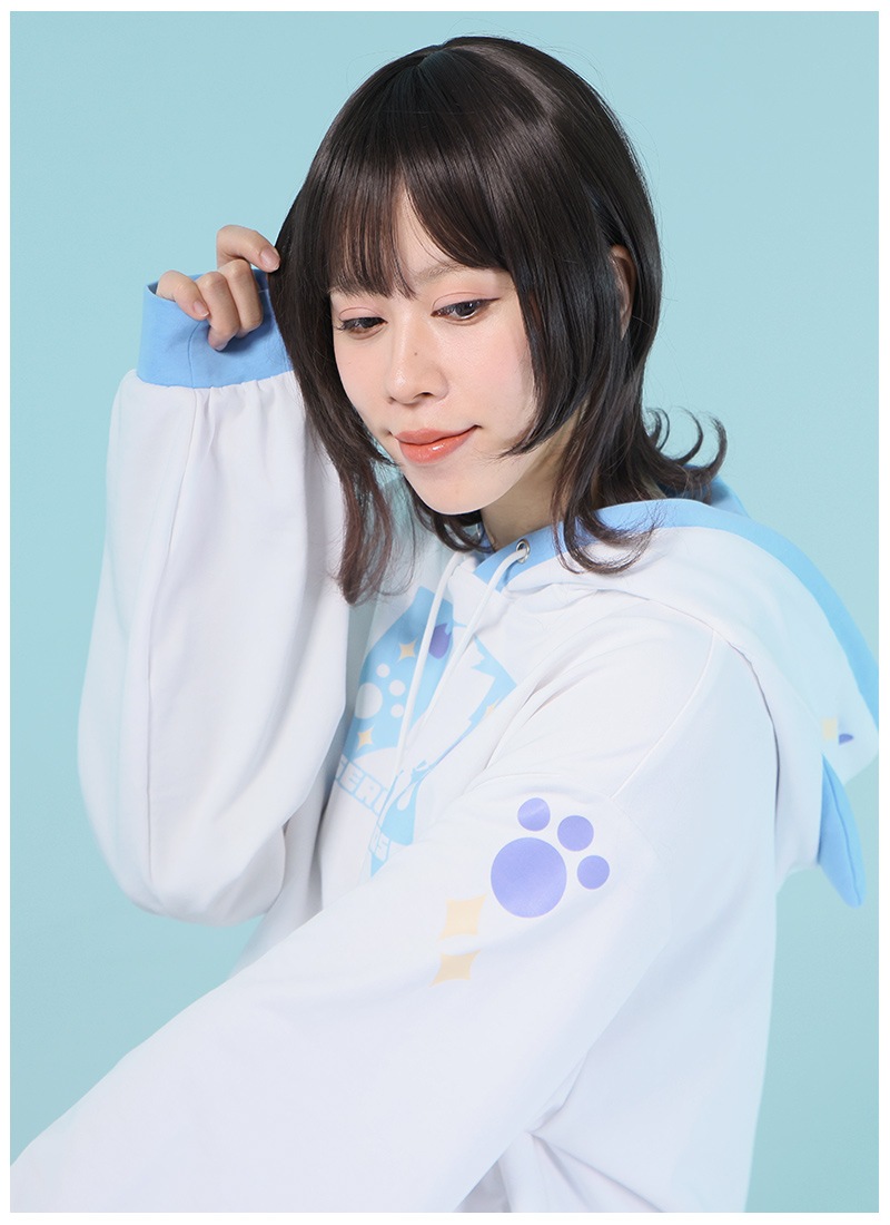 tomominNONAGONパーカー白 goen°柄シリーズ White goen° Hoodie（白） パーカー – we hub