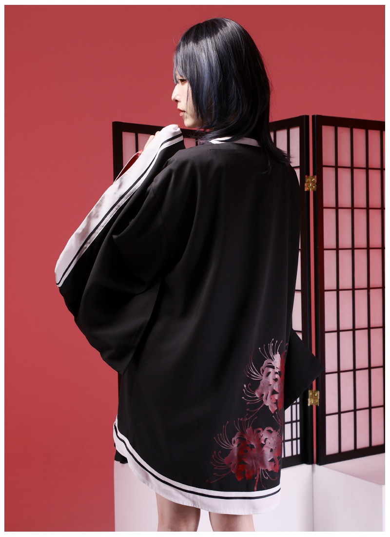 Favorite IRO+IRO フェイバリット 着物袖ビッグパーカー　彼岸花 Favorite IRO+IRO フェイバリット 着物袖ビッグパーカー 彼岸花