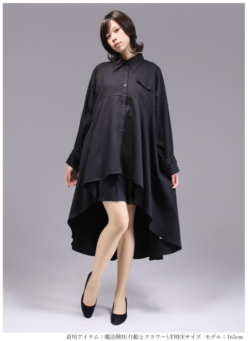 魔法陣プリントフィッシュテールロングシャツ ｜ Favoriteオリジナル