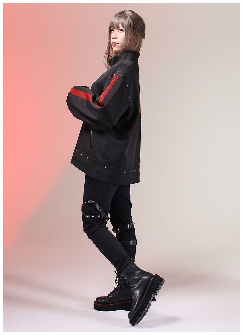 冠城のえる コラボ 彼岸花バックプリントジャージパーカー ｜ Favorite