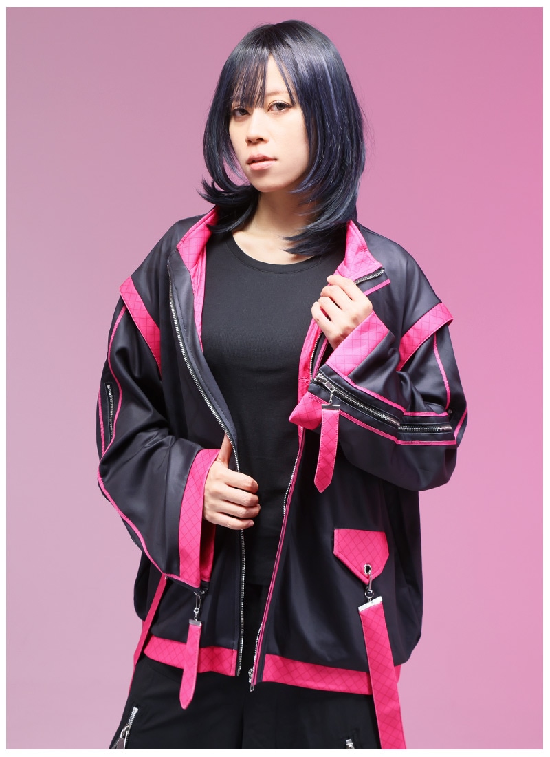 和袖&洋袖2Way＊袖ジップサイバー風ジャケット ｜ Favorite