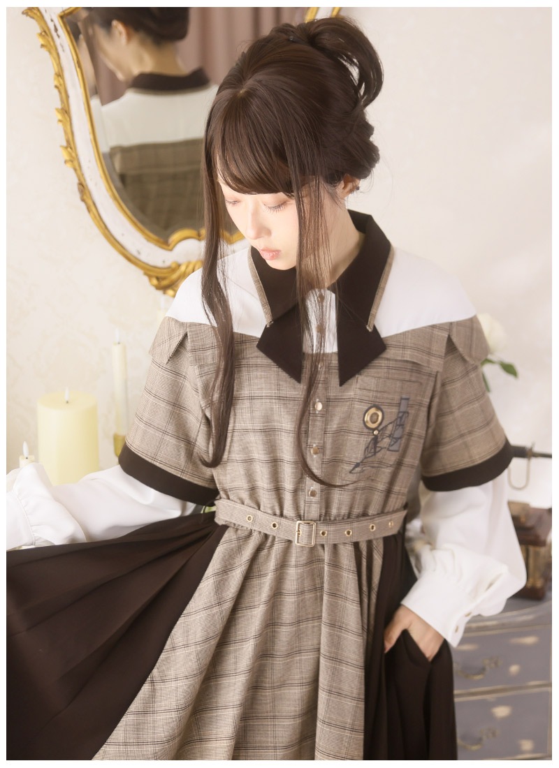 探偵と助手のチェックワンピース ｜ Favoriteオリジナル