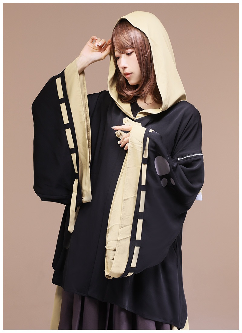 お出かけ子狐の和風羽織 ｜ Favoriteオリジナル キツネ アウター 和袖