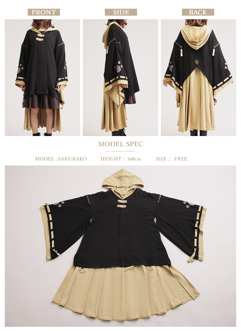 お出かけ子狐の和風羽織 ｜ Favoriteオリジナル キツネ アウター 和袖