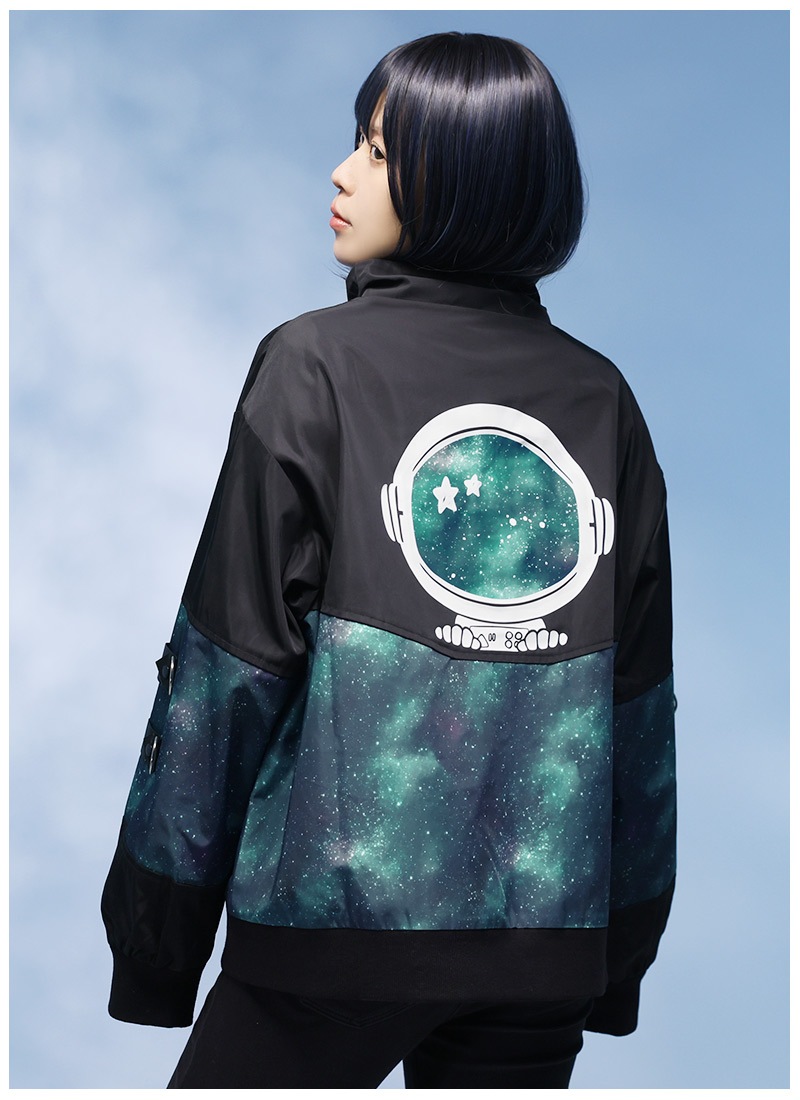 新品☆ Favorite 宇宙パズルプリントマウンテンパーカー　男女兼用 パーカー マウンテンパーカー ユニセックス 宇宙 星 パズル プリント