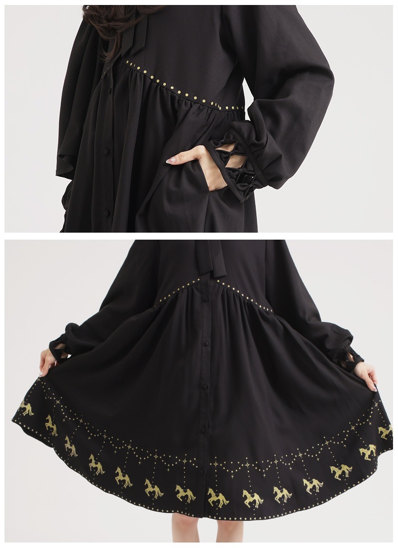 真夜中のメリーゴーランドケープシャツワンピース ｜ Favoriteオリジナル