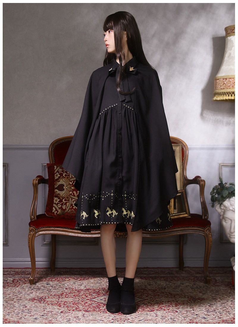 真夜中のメリーゴーランドケープシャツワンピース ｜ Favoriteオリジナル