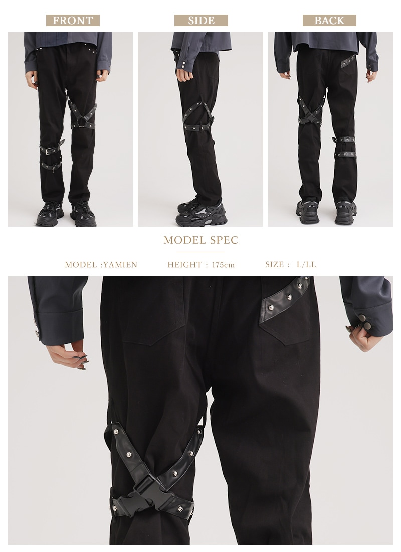 新品タグ付き FABLICE ファブリス パンツ サイズ S スタッズとベルトの伸縮スキニー ｜ Favorite