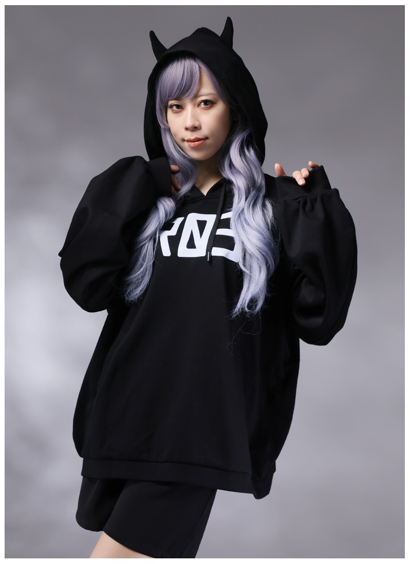 激アツ！秋から冬にも！中はロンTやパーカーでも！teatora！BLACK！ Yatono Levi(夜刀レヴィ)さんコラボ おそろい♪レヴィパーカー ｜ Favorite