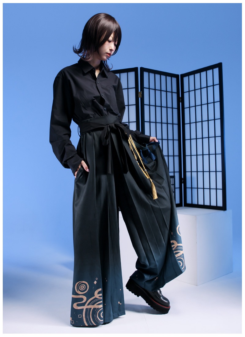 和柄グラデのユニセックス袴風パンツ Favorite フェイバリット