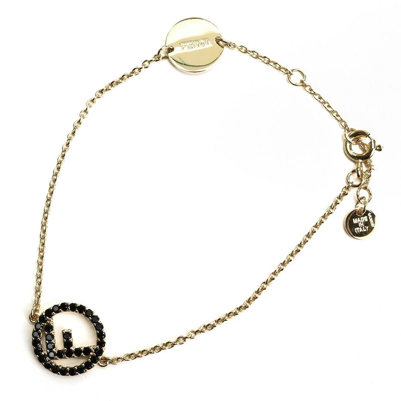 【超美品⭐︎】フェンディ　ロゴブレスレット 正規品 FENDI チェーン ブレスレット ゴールド ロゴ ユニセックス