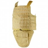 16051862-2／14043854 ★★★RARE!! PROTECH製 MOLLE タクティカルアーマー *タン色／Mサイズ／グローイン付き