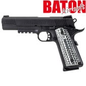 BATON airsoft CO2ガスブローバック BM-45 NL (JASG認定) *ブラック 【品番：BM45NL-BK】4580707972443【管A】|CO2ブローバックガン|バトンエアソ