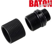 BATON airsoft 11mm正ネジ-14mm逆ネジアダプター *ブラック 【品番：B-11-14-BK】4580707970715