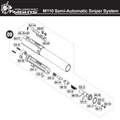 VFC M110GBBパーツ/09-01 ローディングノズル [VG29BLT032] *メーカー純正修理パーツ 【品番：VF9-M110G-09-01】|ガスブローバックガン|VFC (修理パーツ)