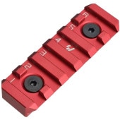 Strike Industries LINK レールセクション (6 スロット) *レッド/M-LOK & KEY-MOD 共用/6061 アルミニウム製 【品番：S05-055RED】SI-LINK