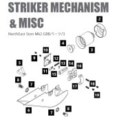 NorthEast Sten Mk2 GBB�ѡ���/3-17 ����ѥ��ȥ֥��å������֡�NEA-STENMK2-3-17��*�᡼�������������ѡ���