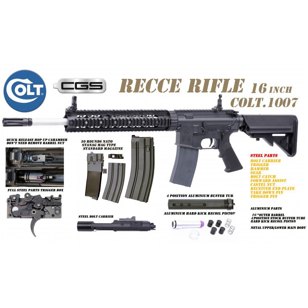 CGS/T8 SP SYSTEM �����֥����Хå� COLT 16����� RECCE �饤�ե� (COLT Licensed) *ˡ���®Ŭ����/COLT �����饤�������� �����֡�CGS-COLT1007��COLT.1007