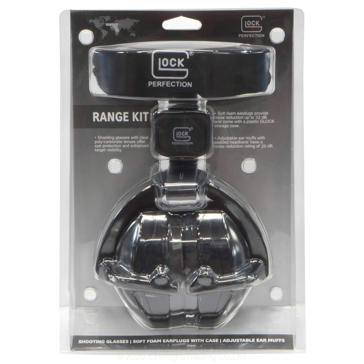 GLOCK シューティングレンジキット (イヤーマフ/イヤープラグ/セイフティーグラス) *3点セット【品番：GLKGERAP60220