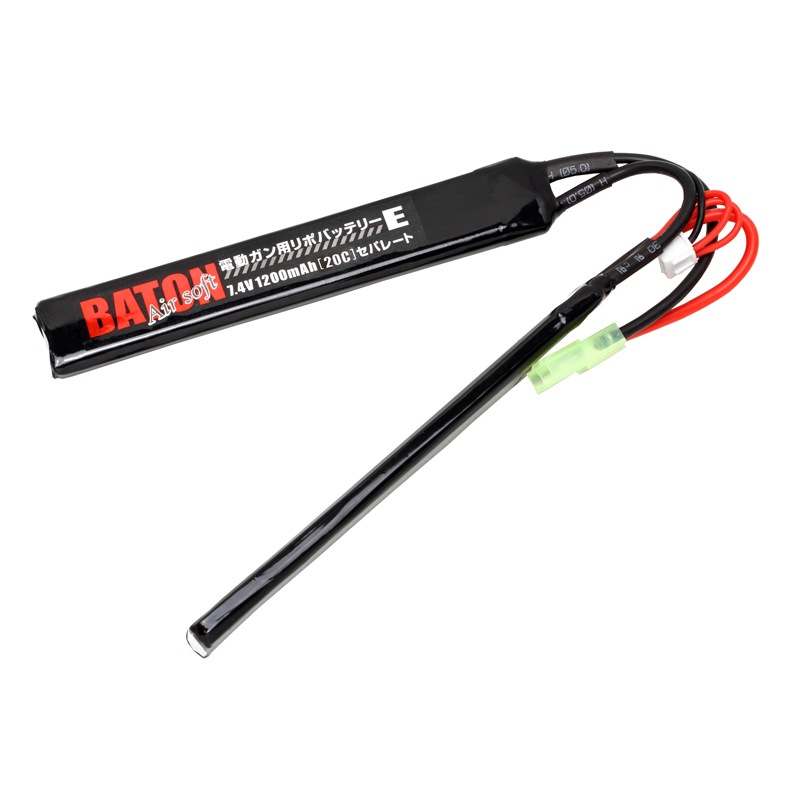 BATON airsoft 電動ガン用リポバッテリー リポE 7.4v 1200mAh