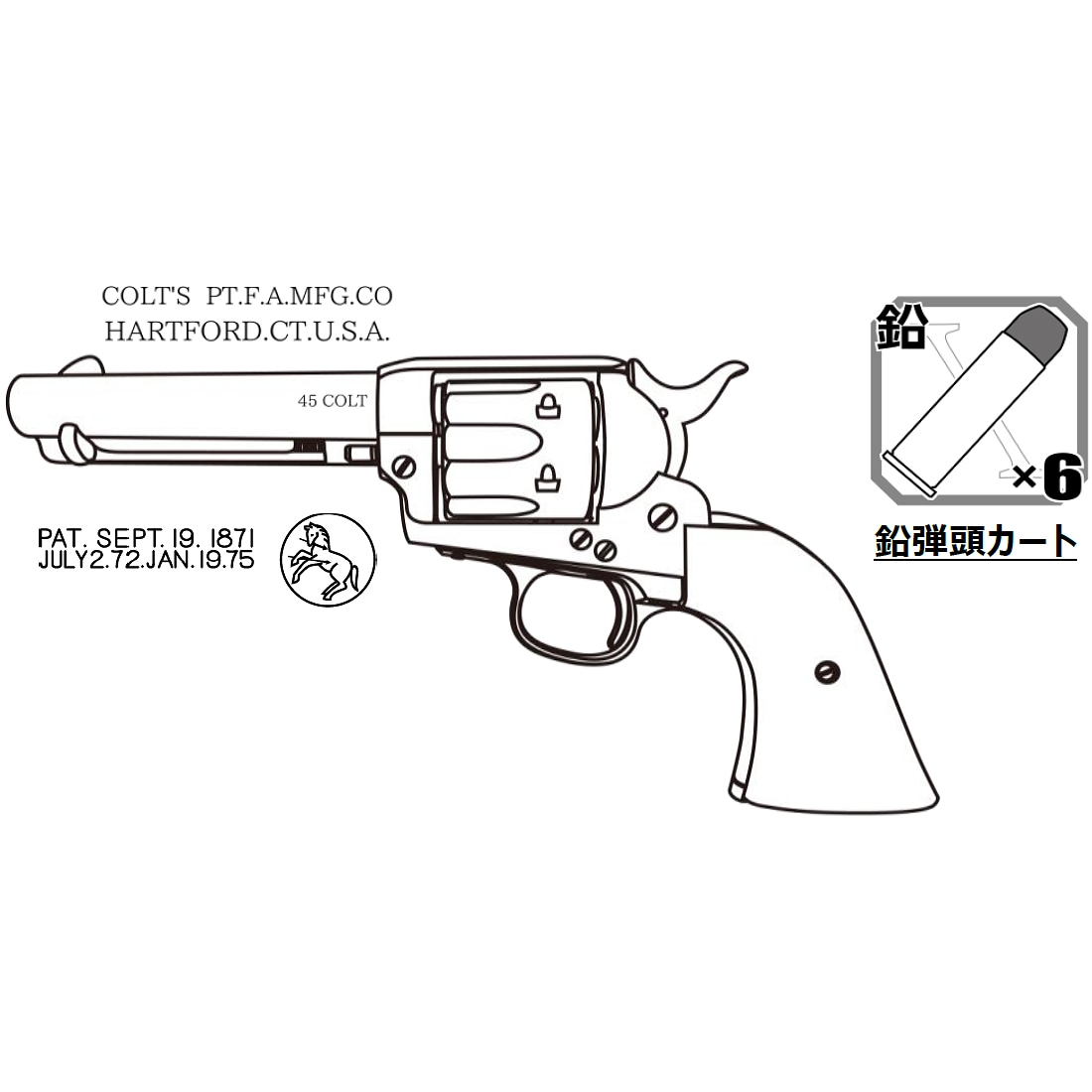 MARUSHIN (ޥ륷) ϥɥ COLT () S.A.A. .45 Civilian 4.75" 1st Gen. Late *Xȥå/֥åHW/ѡץ饰å/ȥ饤 ֡MGR-438ۡ1222024920136062788ڴA