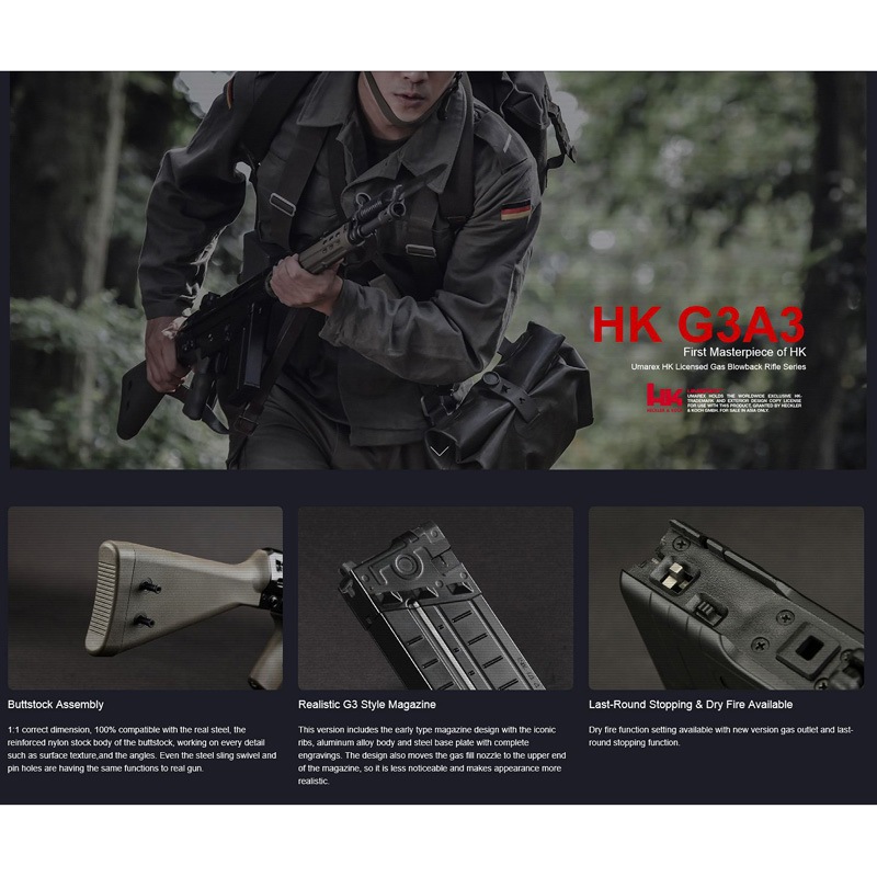 Umarex/VFC ֥Хå H&K G3A3 (JP ver./HK Licensed) *ܻ/OD/H&K 饤 ֡VF2J-LG3A3-OD01ۡڴA