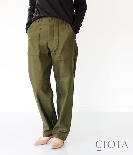 送料無料】CIOTA[シオタ] スビンコットン バックサテンベイカーパンツ