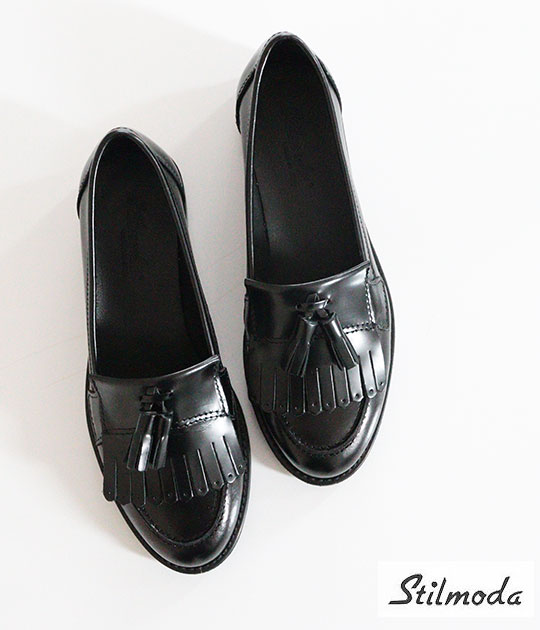 stilmoda スティルモーダ ローファー 黒 37 24cm Stilmoda ブラック