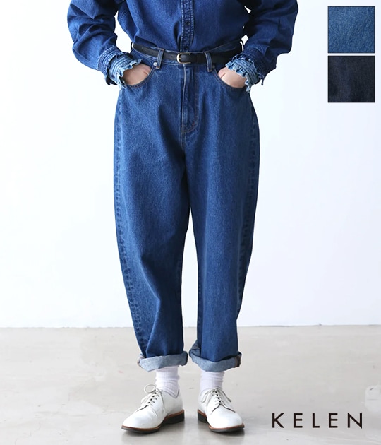 KELENワイドストレートデニム\"vey\" kelen (ケレン) WIDE STRAIGHT DENIM VEY / ワイドストレートデニム