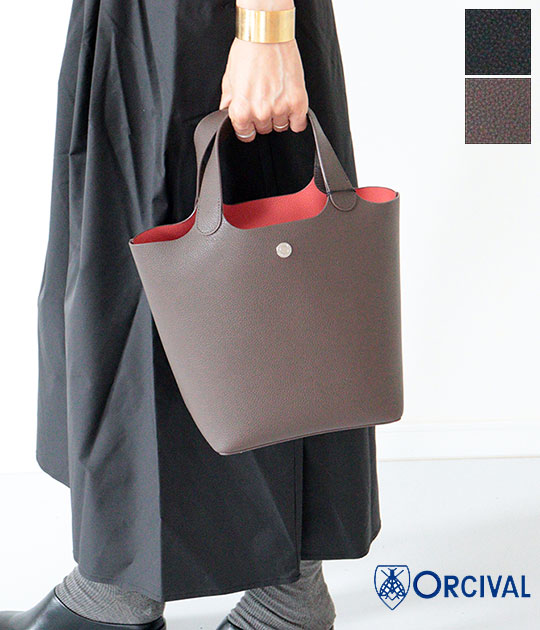 オーシバル ハンドバッグ ダブルフェイスレザー ORCIVAL HANDBAG-DOUBLE FACE LEATHER #OR-H0370 DFT オーチバル 牛革 ハンドバッグ ショルダーバッグ トートバッグ カジュアル オフィス ビジネス 通勤 おしゃれ