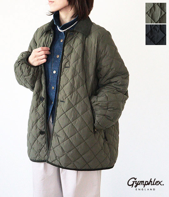 【送料無料】【2025AW】Gymphlex [ジムフレックス] MATTE NYLON TAFFETA キルトダウンパフスリーブミドルコート　GY-A0717 NYM