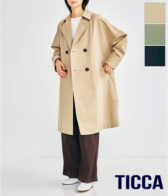送料無料】【2026SS】TICCA[ティッカ] テントトレンチコート TBFS-161