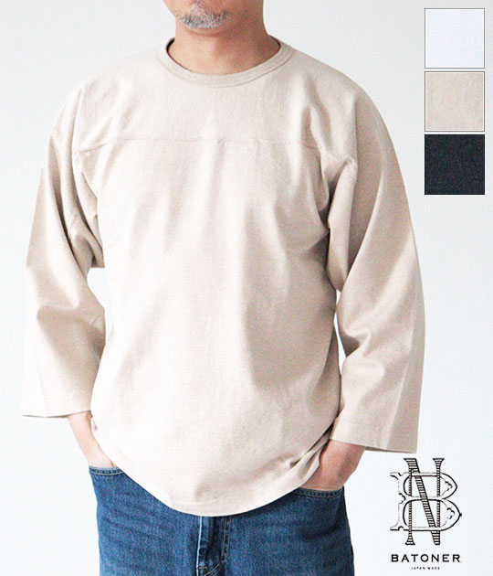 【送料無料】【2026SS】BATONER[バトナー] MERIYASU FOOTBALL T-SHIRT HEAVY　BN-26SM-070