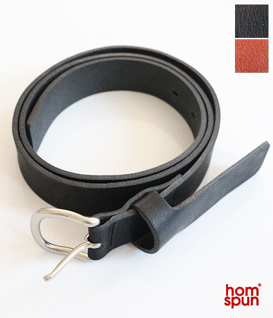 送料無料】【2026AW】homspun[ホームスパン] レザーベルト 8302 | 再
