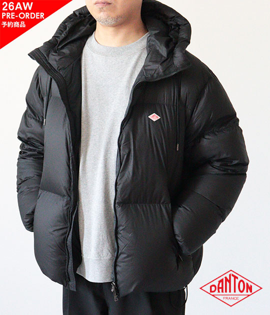 【ご予約商品】【10月上旬‐下旬入荷予定】【送料無料】【2026AW】DANTON [ダントン] NYLON 6D MINI RIPSTOP ダウンフードジャケット(メンズ)　DT-A0707 VAN【代引き不可・ペイ決済不可】