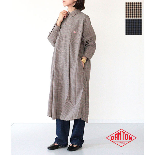 送料無料】【2025AW】DANTON[ダントン] TC CHECK ドットボタン