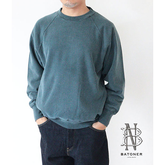 トップス 25ss BATONER FADE SIGNATURE CREW NECK BIOTOP(ビオトープ) / 【BATONER】FADE COLOR SIGNATURE CREW NECK