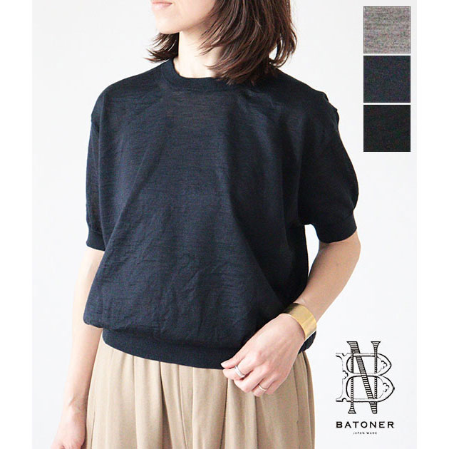 送料無料】【2026SS】BATONER[バトナー] CHOMA CREW NECK SHORT SLEEVE