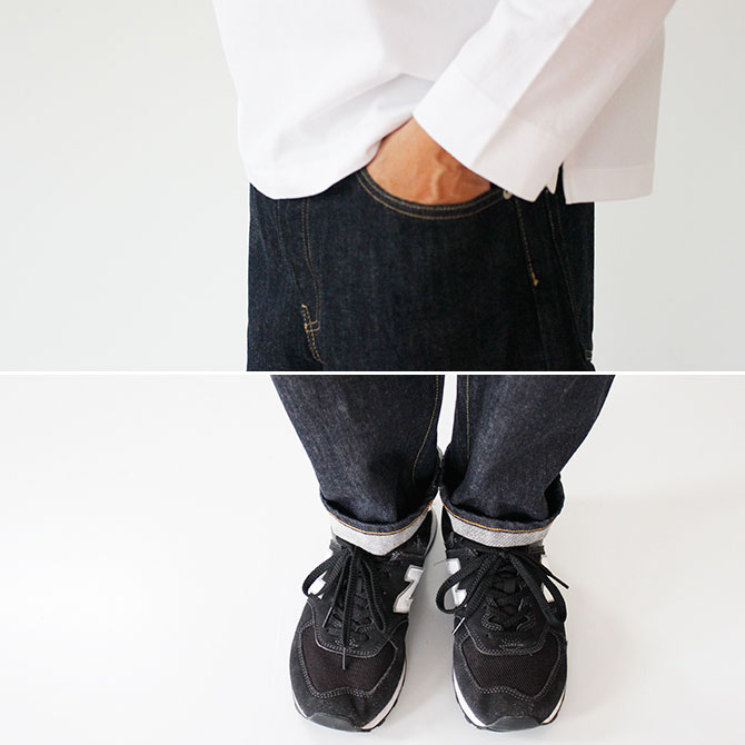 送料無料】【2025SS】HATSKI [ハツキ]Loose Tapered Denim -One