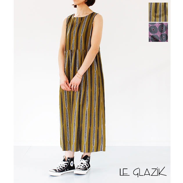 Off Sale 送料無料 21ss Le Glazik ル グラジック Cotton Print バティックプリントノースリーブ ワンピース Jl 3661 Btk Lady S Franc Bonn Online Store