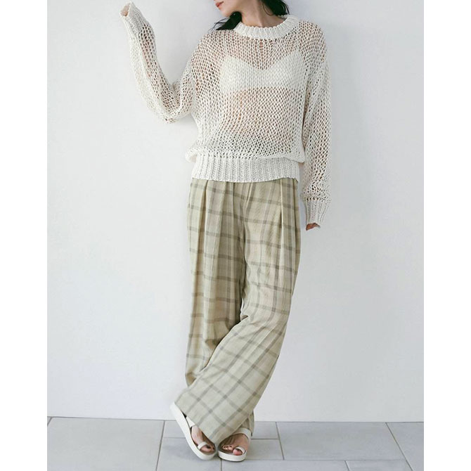 送料無料】【2026SS】anuke[アンヌーク] Tapeyarn Loose Knit テープ