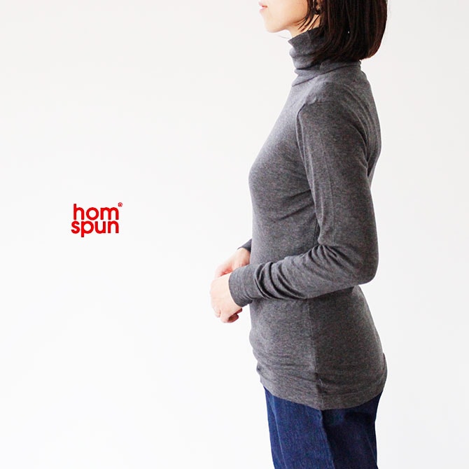 試着のみ】homspun ボーダー プルオーバー ホームスパン オリーブ